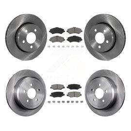 Front Rear Disc Brake Rotors And Ceramic Pads Kit For Jeep Liberty Dodge Nitro
