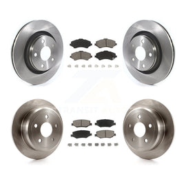 Front Rear Disc Brake Rotors And Ceramic Pads Kit For Jeep Wrangler JK