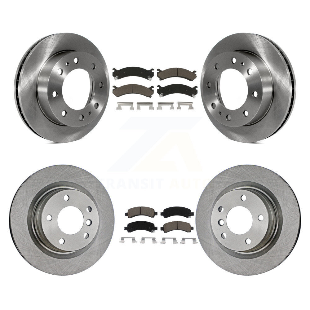 Front Rear Brake Rotor And Ceramic Pad Kit For Chevrolet Express 2500 GMC Savana