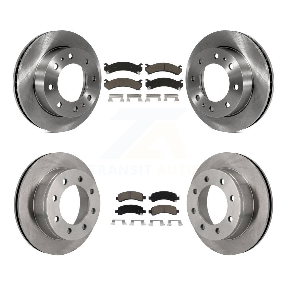 Front Rear Brake Rotor And Ceramic Pad Kit For Chevrolet Express 2500 GMC Savana
