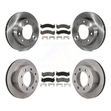 Front Rear Brake Rotors Ceramic Pad Kit For Chevrolet Silverado 2500 HD GMC 3500