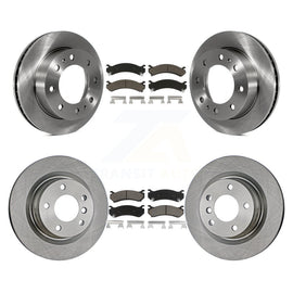 Front Rear Brake Rotors Ceramic Pad Kit For Chevrolet Silverado 2500 HD GMC 3500
