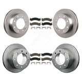 Front Rear Disc Brake Rotors Ceramic Pad Kit For Chevrolet Silverado 3500 HD GMC