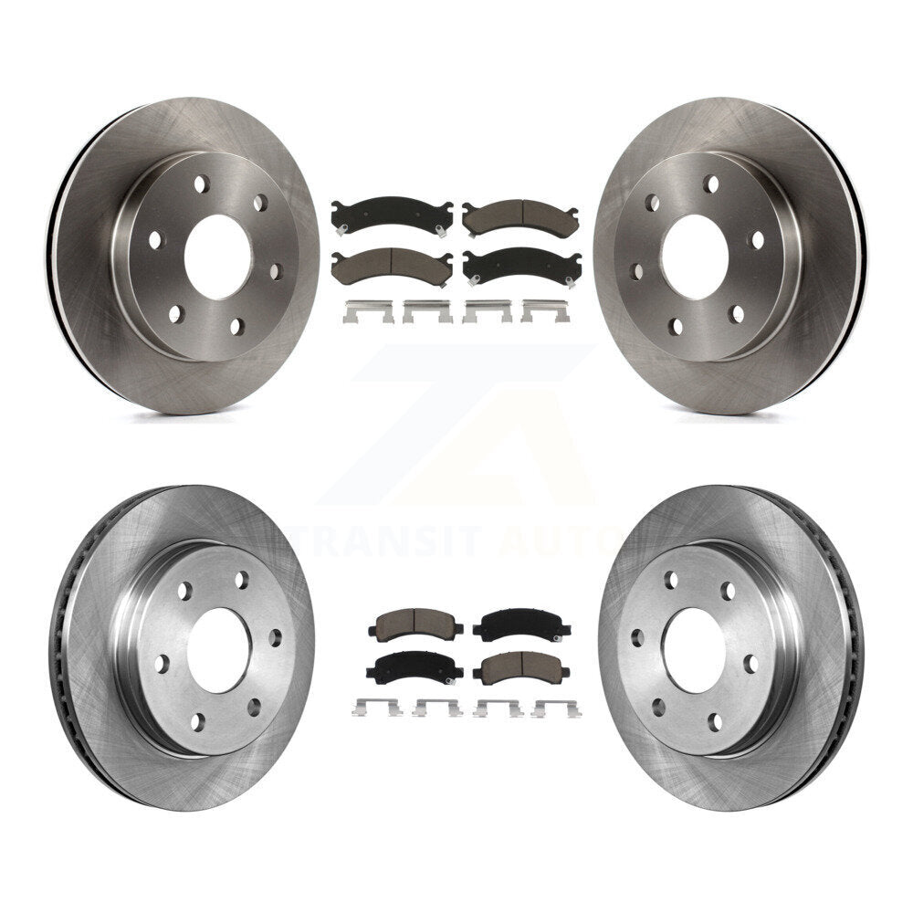 Front Rear Brake Rotors Ceramic Pad Kit For 06 Chevrolet Express 2500 GAS engine