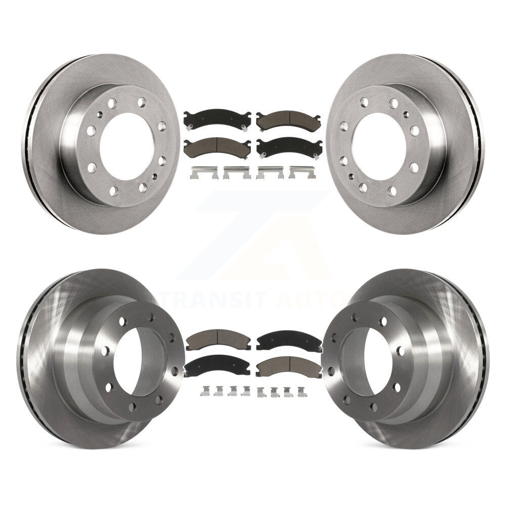 Front Rear Brake Rotor And Ceramic Pad Kit For Chevrolet Express 4500 GMC Savana