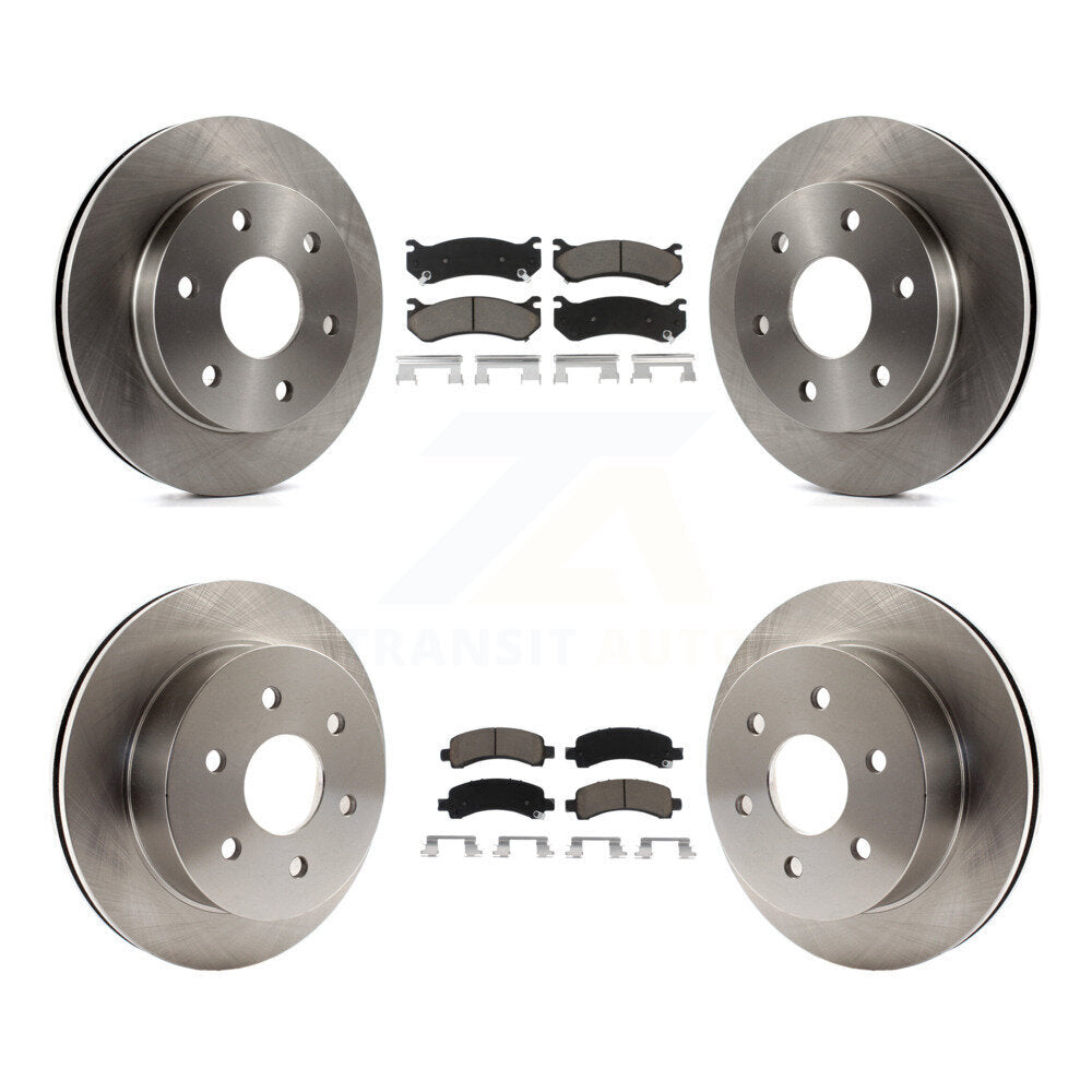 Front Rear Brake Rotor And Ceramic Pad Kit For Chevrolet Express 2500 GMC Savana