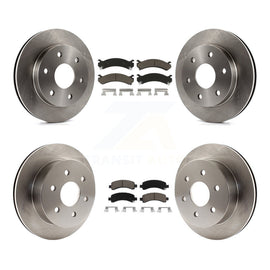 Front Rear Brake Rotor Ceramic Pad Kit For 2006 GMC Savana 2500 With 7300 Lb GVW