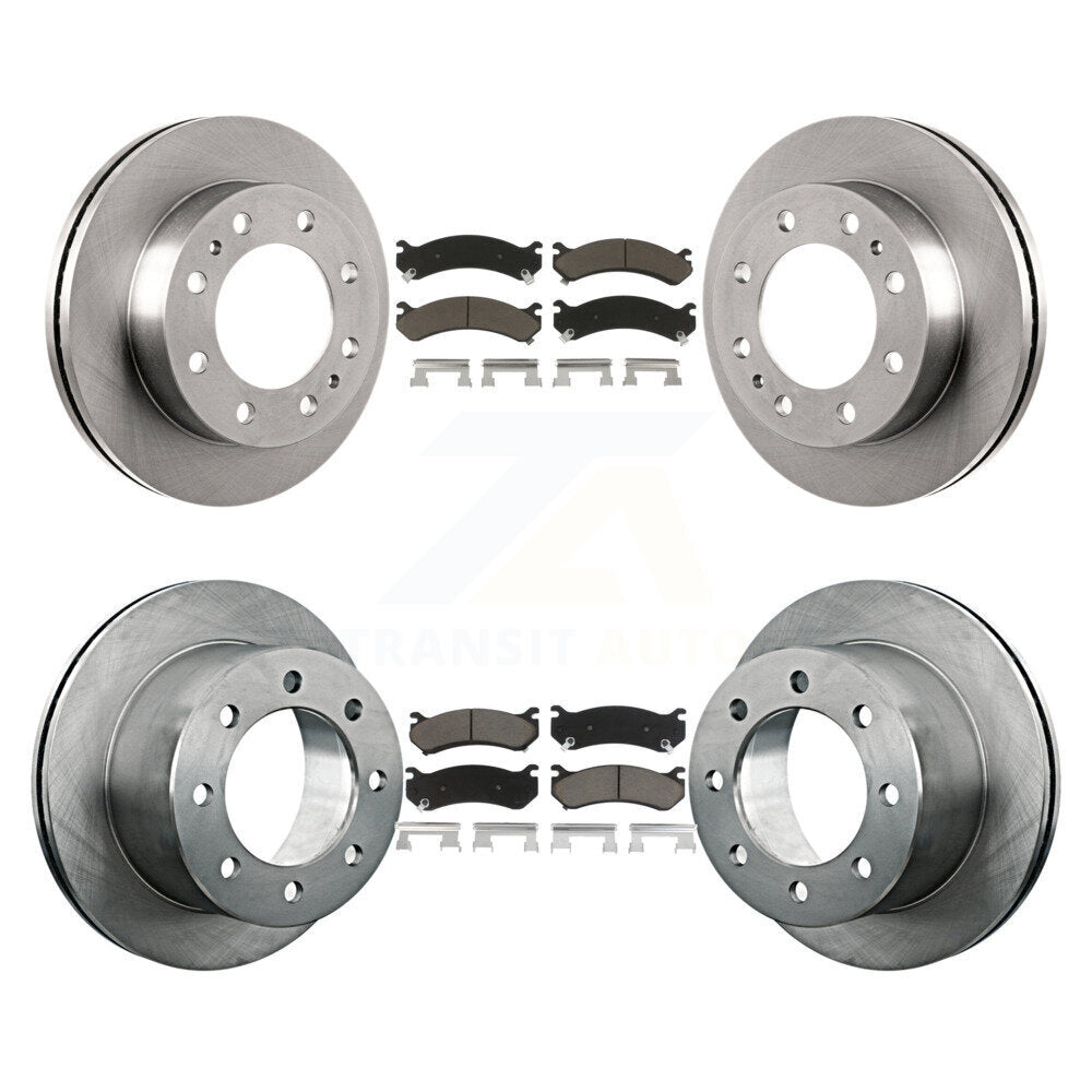 Front Rear Disc Brake Rotors And Ceramic Pads Kit For GMC Sierra 3500 Classic