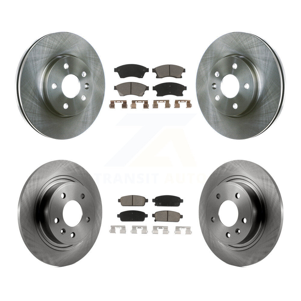 Front Rear Disc Brake Rotors And Ceramic Pads Kit For Chevrolet Cruze