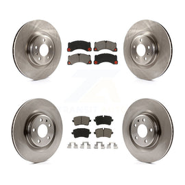 [Front+Rear] 2017 Porsche Macan Base Premium OE Brake Rotors & Ceramic Pads Kit For Max Braking