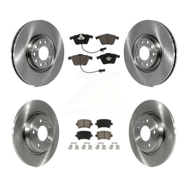 [Front+Rear] 2009 Audi A4 Quattro Convertible Premium OE Brake Rotors & Ceramic Pads Kit For Max Braking