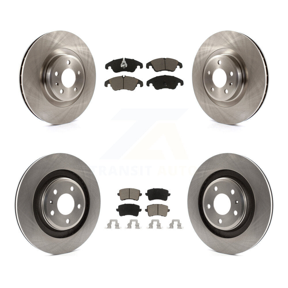 Front Rear Disc Brake Rotors And Ceramic Pads Kit For Audi S5