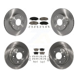 Front Rear Disc Brake Rotors And Ceramic Pads Kit For Honda Civic