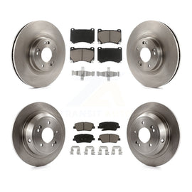 Front Rear Disc Brake Rotors And Ceramic Pads Kit For Hyundai Genesis 4.6L