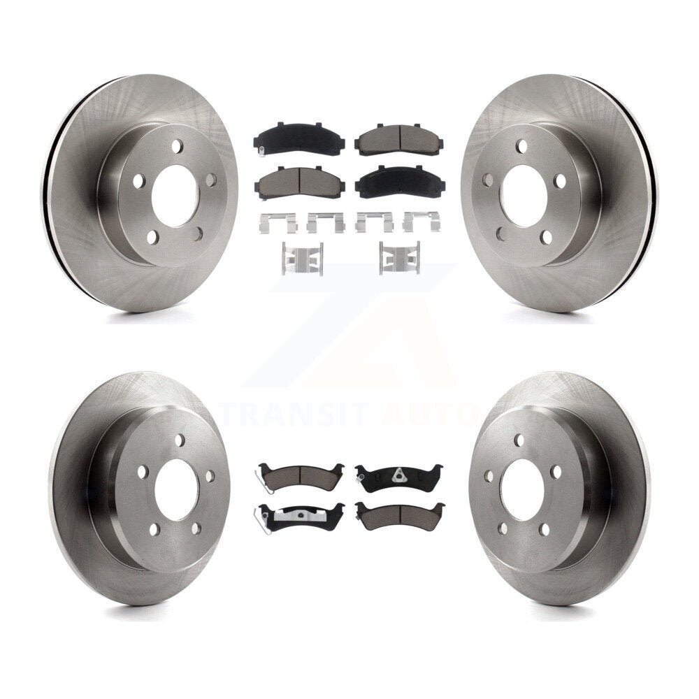 Front Rear Brake Rotor & Ceramic Pad Kit For Ford Explorer AWD 4WD From 01 02