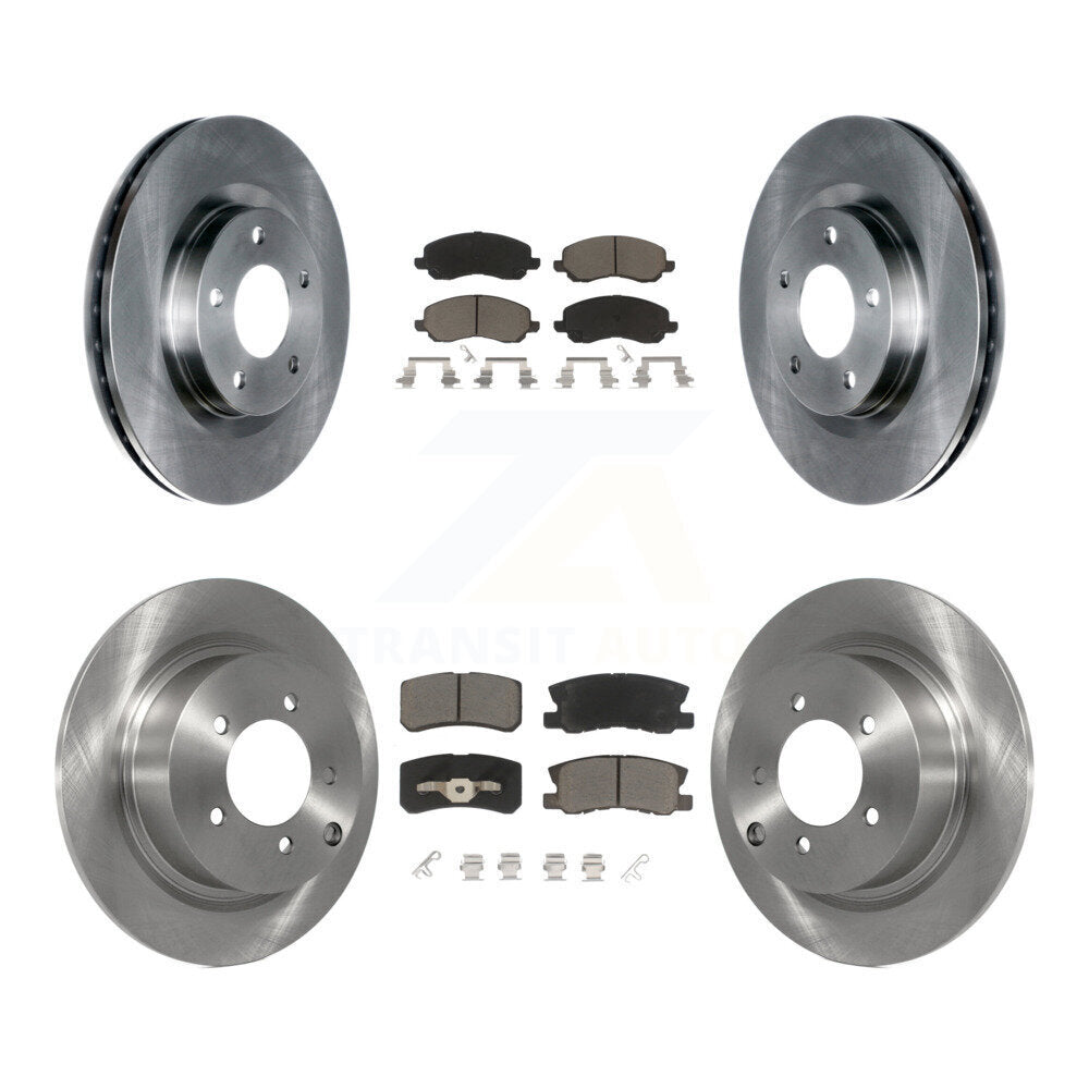 Front Rear Brake Rotor & Ceramic Pad Kit For Jeep Patriot Compass Chrysler Dodge