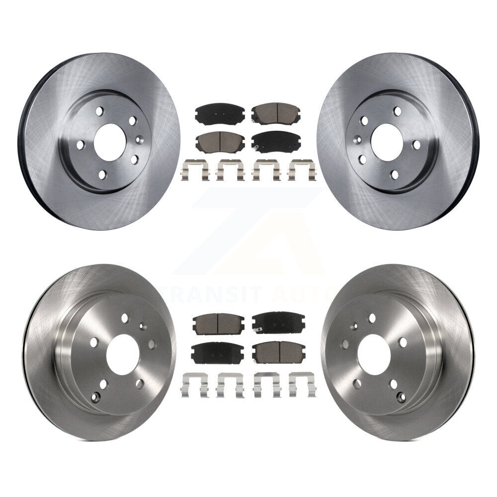 Front Rear Disc Brake Rotors & Ceramic Pad Kit For Chevrolet Equinox GMC Terrain
