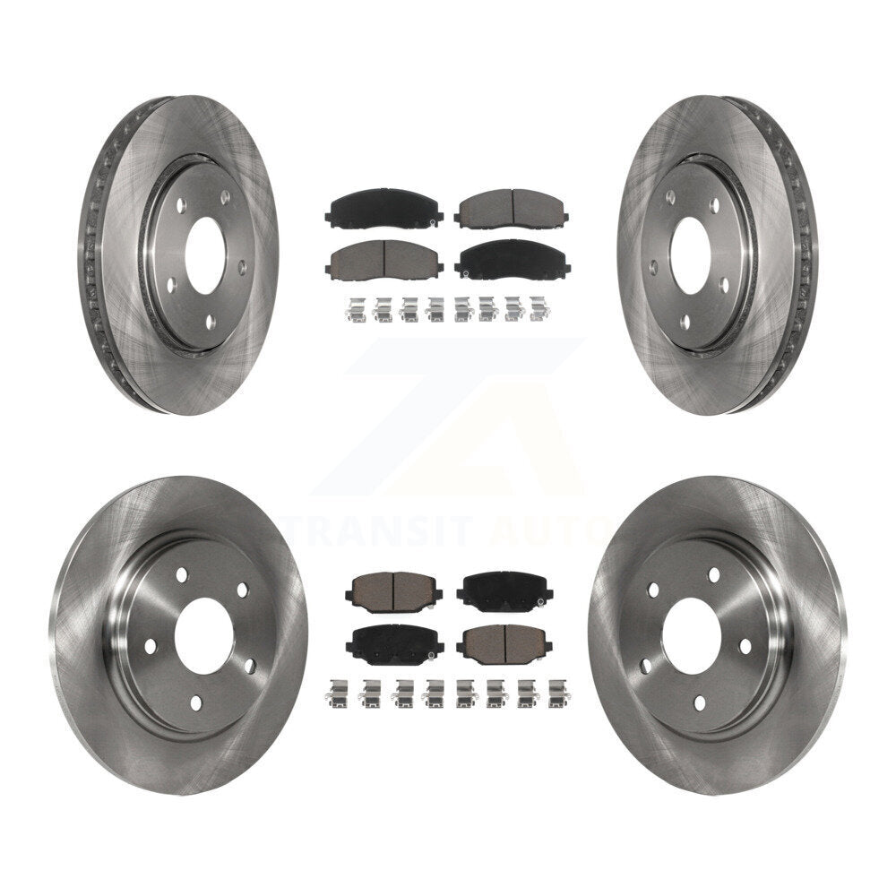 Front Rear Disc Brake Rotors And Ceramic Pads Kit For Dodge Grand Caravan