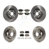 Front Rear Brake Rotor And Ceramic Pad Kit For Volkswagen Passat GTI Eos Audi A3