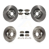 Front Rear Brake Rotor And Ceramic Pad Kit For Volkswagen Passat GTI Eos Audi A3