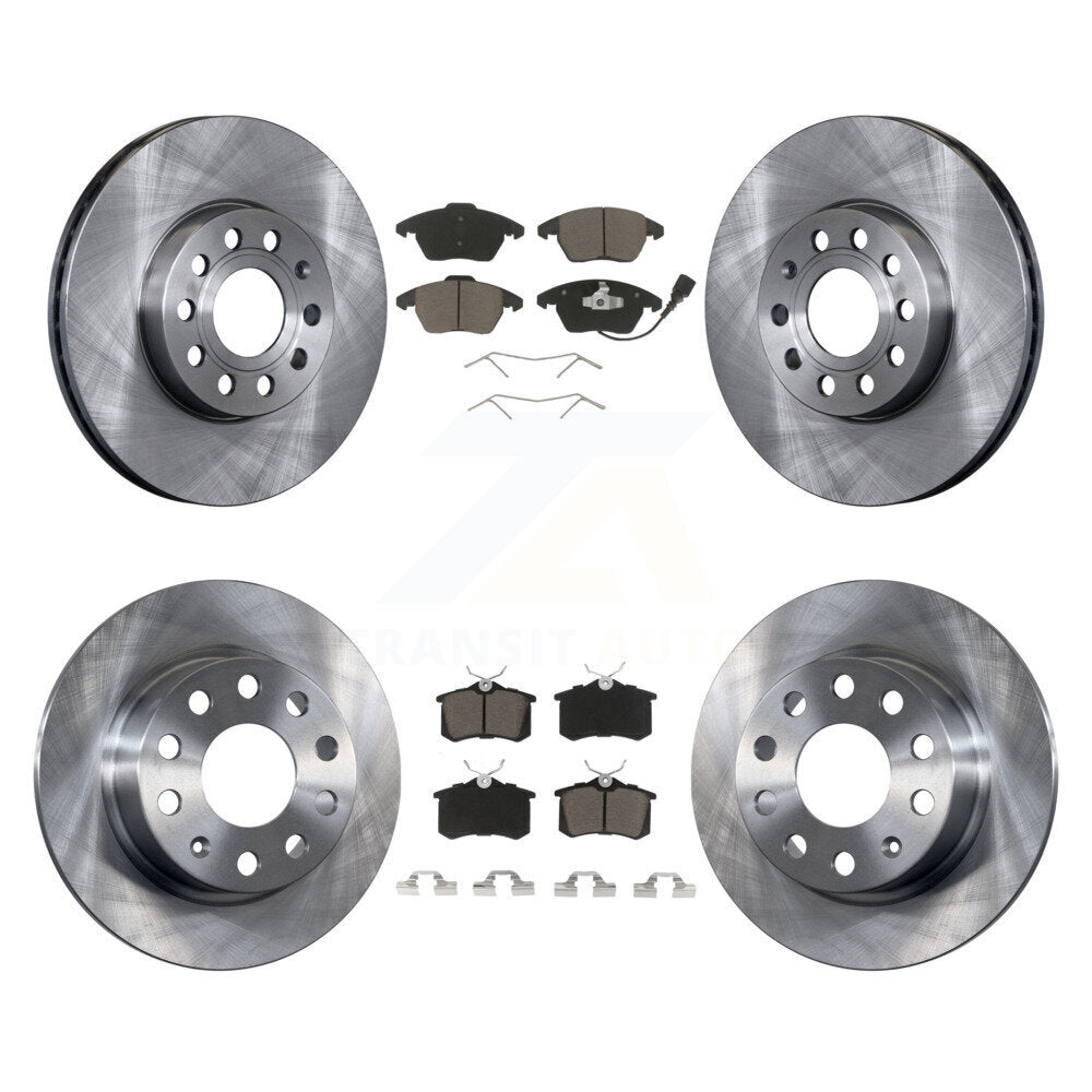 Front Rear Disc Brake Rotors And Ceramic Pads Kit For Volkswagen Jetta Beetle