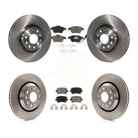 Front Rear Disc Brake Rotors And Ceramic Pads Kit For Volkswagen Passat CC