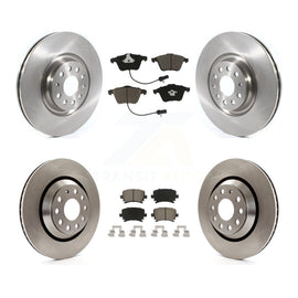 Front Rear Disc Brake Rotors And Ceramic Pads Kit For Volkswagen CC