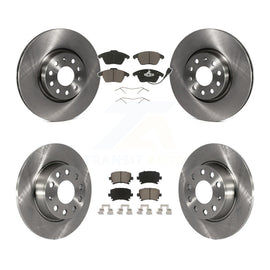 [Front+Rear] 2011 Volkswagen GTI Premium OE Brake Rotors & Ceramic Pads Kit For Max Braking