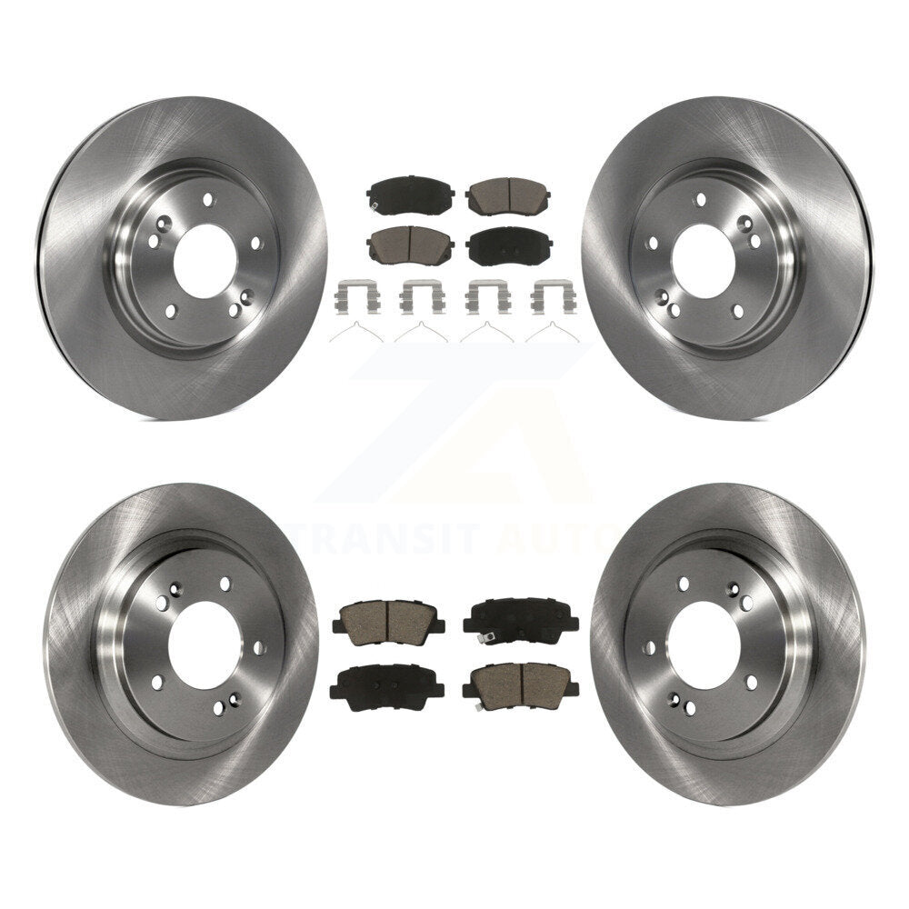 Front Rear Disc Brake Rotors And Ceramic Pads Kit For Kia Optima