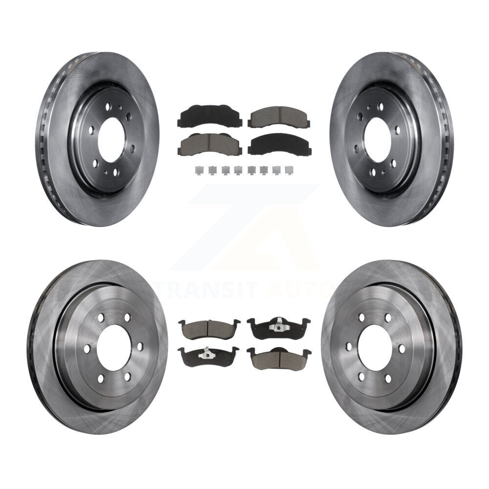 Front Rear Brake Rotor And Ceramic Pad Kit For Ford Expedition Lincoln Navigator