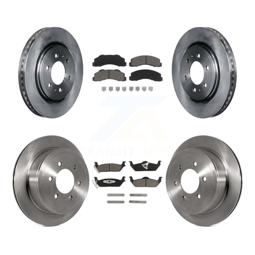 [Front+Rear] 10-11 Ford F-150 With 6 Lug Wheels Premium OE Brake Kit & Ceramic Pads For Max Braking