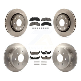 [Front+Rear] 10-11 Ford F-150 With 7 Lug Wheels Premium OE Brake Rotors & Ceramic Pads Kit For Max Braking