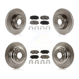 Front Rear Disc Brake Rotors And Ceramic Pads Kit For Hyundai Genesis Coupe