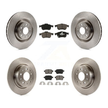 Charger l'image dans la galerie, Kit de rotors de frein à disque avant et arrière et plaquettes en céramique pour Fiat 500L 2014-2020 