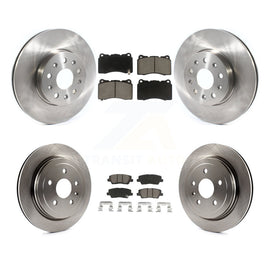 Front Rear Disc Brake Rotors And Ceramic Pads Kit For Cadillac CTS