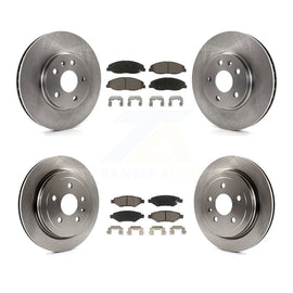 Front Rear Disc Brake Rotors And Ceramic Pads Kit For Cadillac CTS