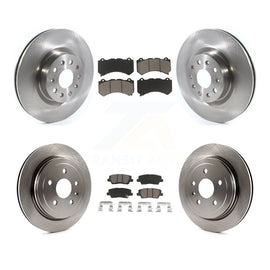 Front Rear Disc Brake Rotors And Ceramic Pads Kit For Cadillac CTS