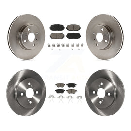 Front Rear Disc Brake Rotors And Ceramic Pads Kit For Toyota Yaris