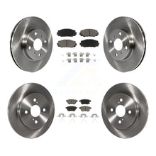 Charger l'image dans la galerie, [Front+Rear] 2012-2013 Toyota Yaris L LE Premium OE Brake Rotors &amp; Ceramic Pads Kit For Max Braking