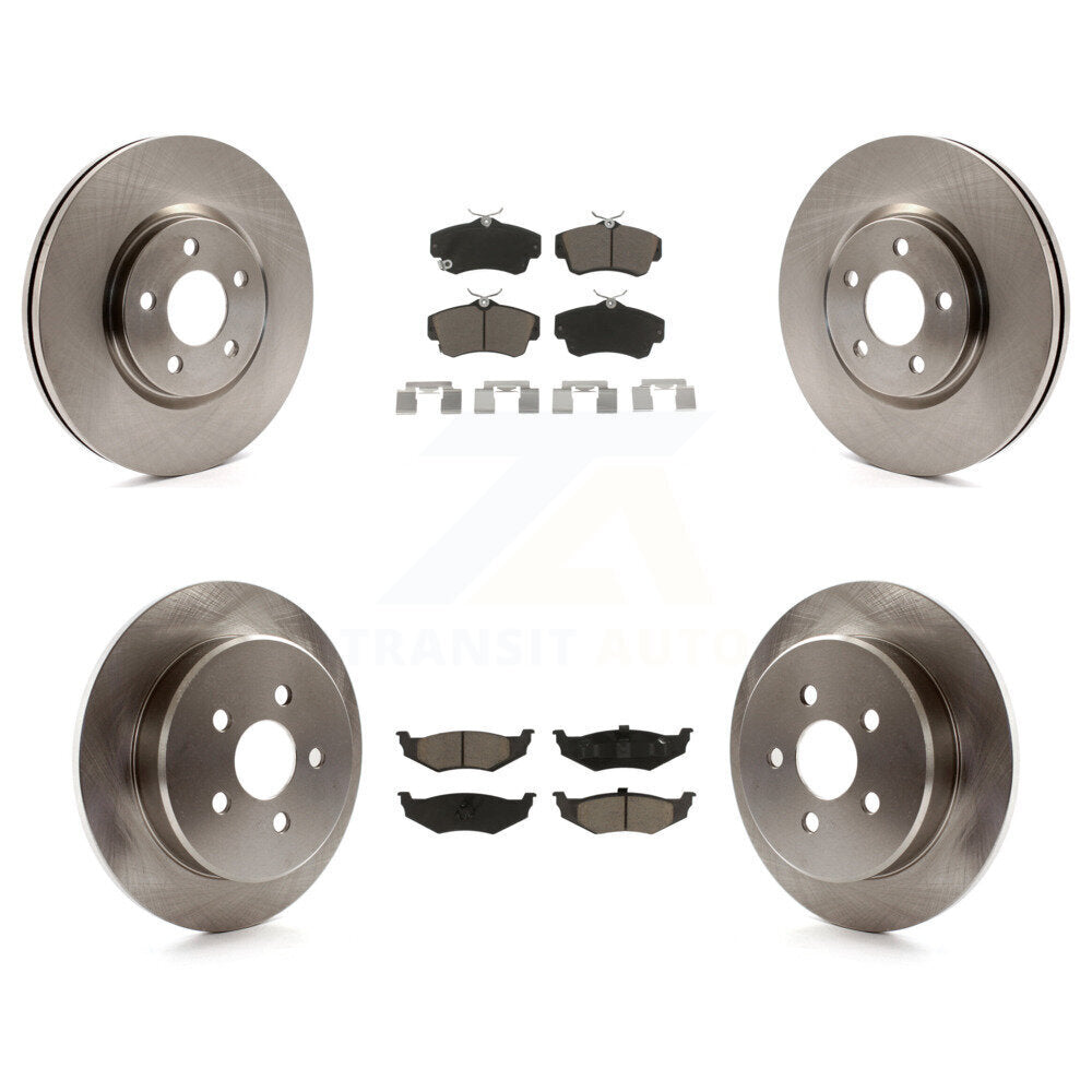 Front Rear Disc Brake Rotor & Ceramic Pad Kit For Chrysler PT Cruiser Dodge Neon