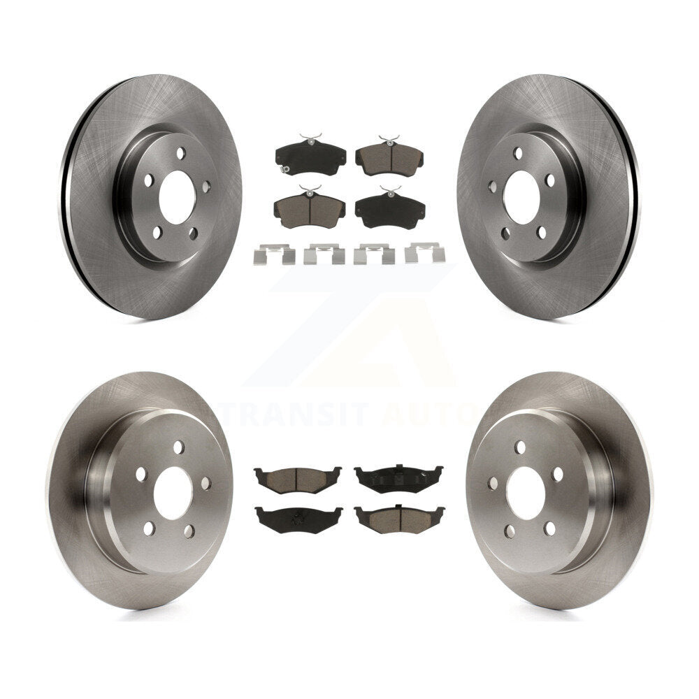 Front Rear Disc Brake Rotors And Ceramic Pads Kit For Chrysler PT Cruiser