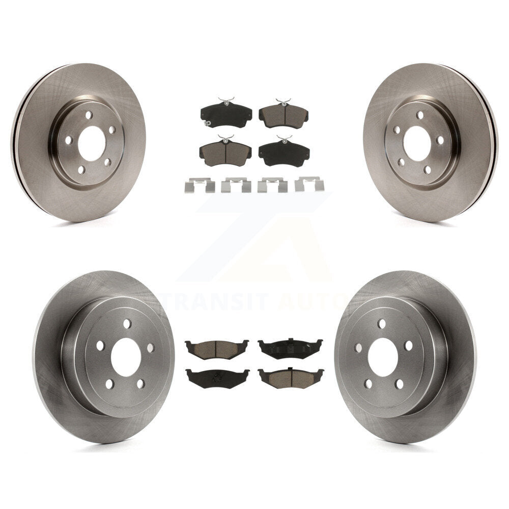 Front Rear Disc Brake Rotor Ceramic Pad Kit For Chrysler PT Cruiser Turbocharged