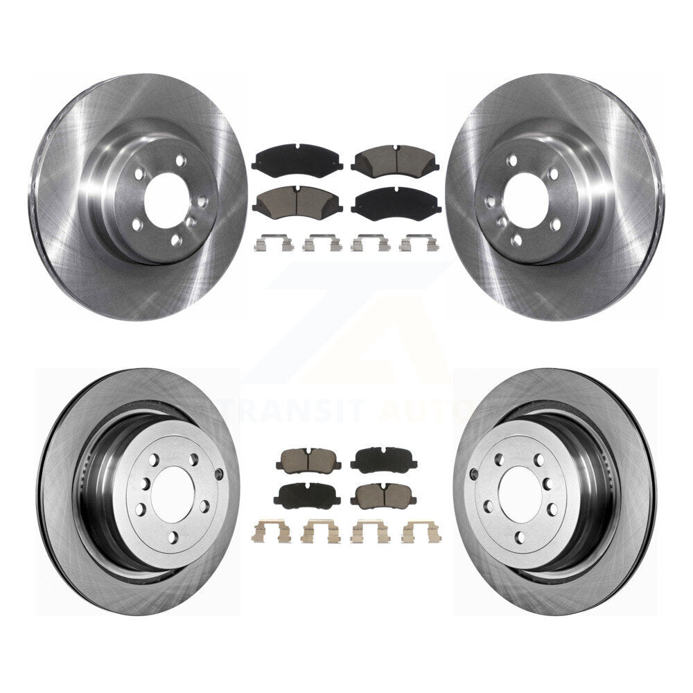 Front Rear Brake Rotors Ceramic Pad Kit For Land Rover Range Naturally Aspirated