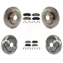 Front Rear Disc Brake Rotors And Ceramic Pads Kit For Land Rover LR4 Range Sport