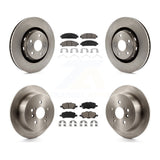 [Front+Rear] 2009-2016 Toyota Venza Premium OE Brake Rotors & Ceramic Pads Kit For Max Braking