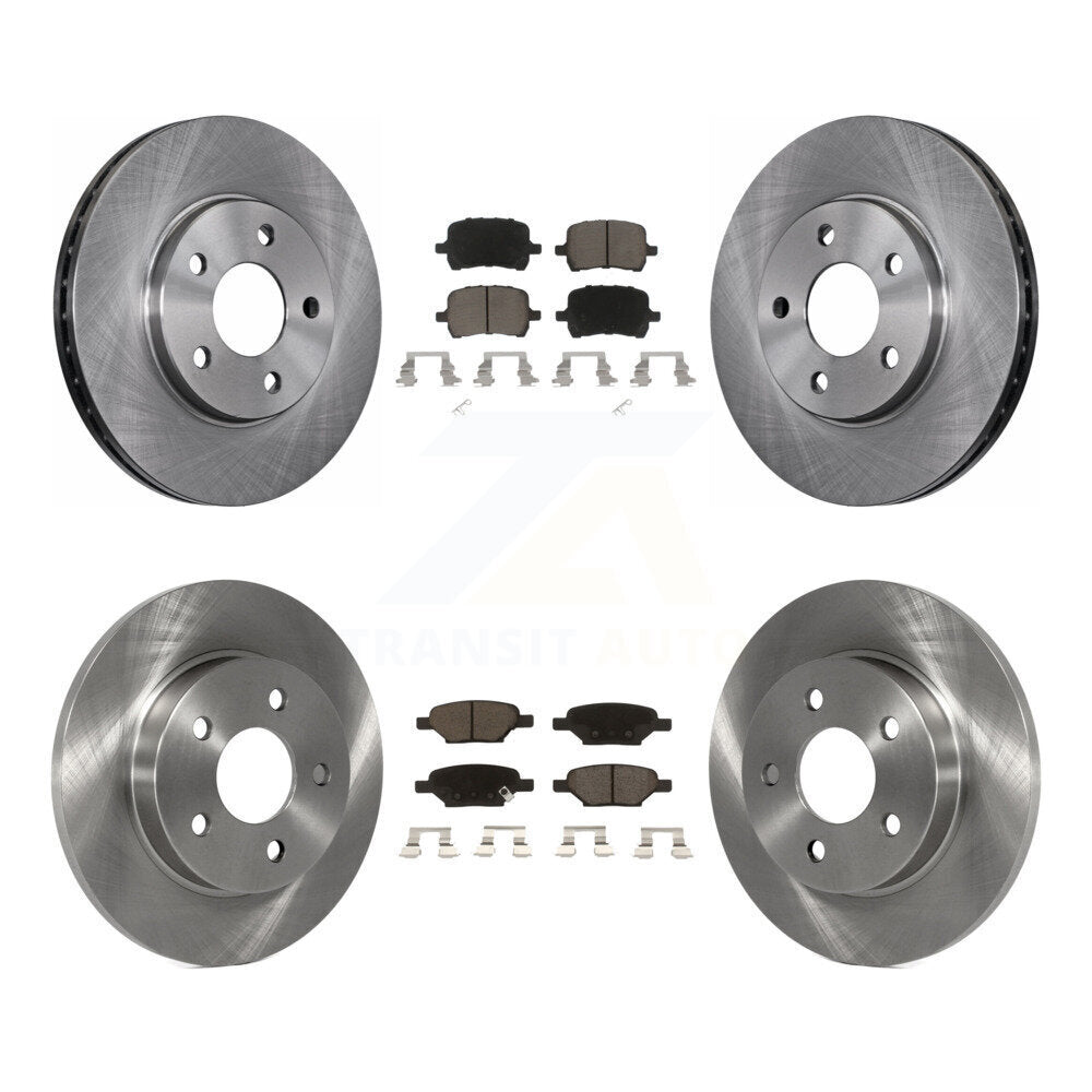 Front Rear Disc Brake Rotors And Ceramic Pad Kit For Chevrolet Malibu Pontiac G6