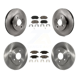 Front Rear Disc Brake Rotors And Ceramic Pads Kit For Pontiac G5 Pursuit