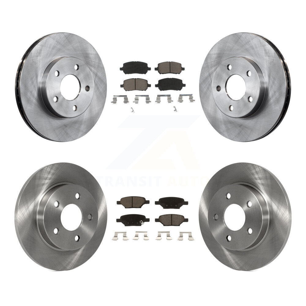 Front Rear Disc Brake Rotors And Ceramic Pads Kit For Pontiac G5
