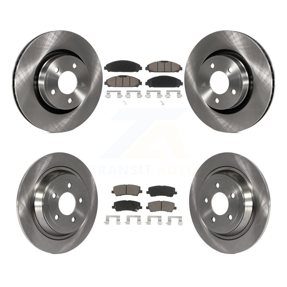 Front Rear Disc Brake Rotors And Ceramic Pads Kit For Ford Mustang
