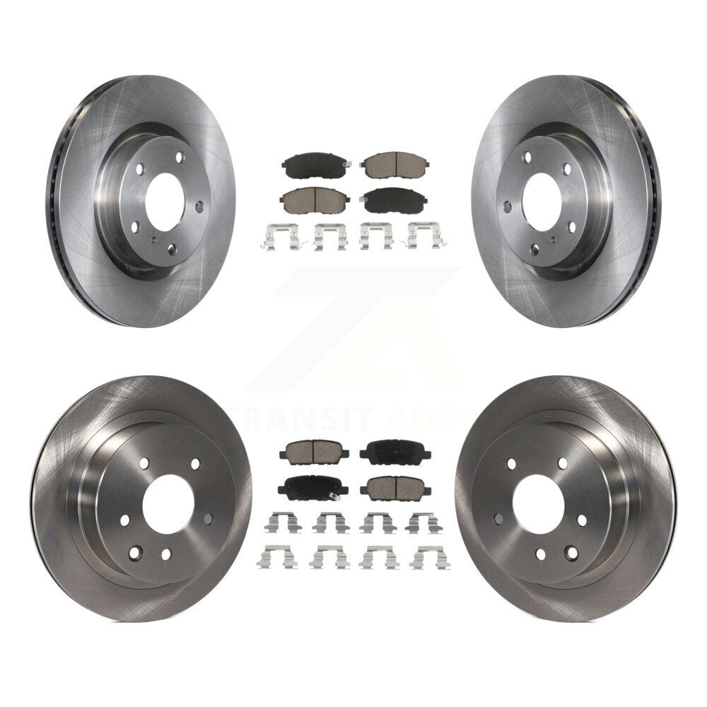 Front Rear Disc Brake Rotors And Ceramic Pads Kit For INFINITI G35 Nissan 350Z